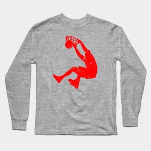 Basketball Dunk - Red Long Sleeve T-Shirt